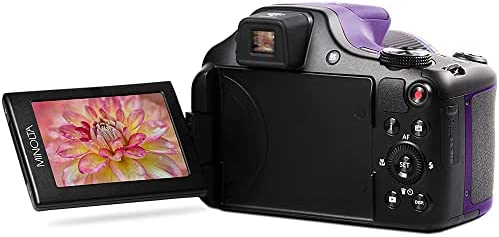 Minolta MN67Z-BK 20MP / 1080p HD Bridge Digital Camera with 67x Optical Zoom Bundle with Lexar Professional 633x 64GB UHS-1 Class 10 SDXC Memory Card and Deco Gear Camera Bag for DSLR (Purple) 4