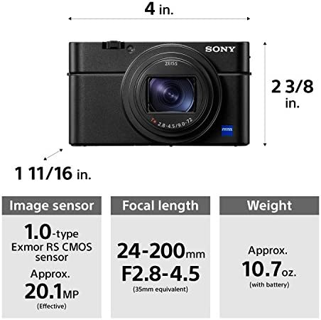 Sony RX100 VI 20.1 MP Premium Compact Digital Camera w/ 1-inch sensor, 24-200mm ZEISS zoom lens and pop-up OLED EVF 14
