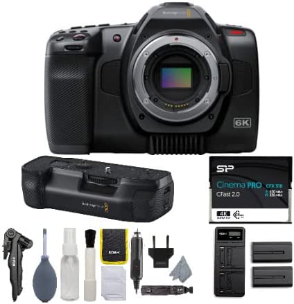 Blackmagic Design Pocket Cinema Camera 6K Pro with 256GB CFAST Memory Card and Pro Grip DLX Bundle (6 Items) 1