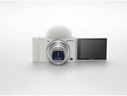 Sony ZV-1 Digital Camera (White) (DCZV1/W) + Pro Mic + 64GB Memory Card + Corel Photo Software + 2 x NP-BX1 Battery + Card Reader + LED Light + HDMI Cable + Deluxe Soft Bag + Charger + More (Renewed) 7