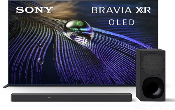 Sony A90J 65 Inch TV: BRAVIA XR OLED 4K Ultra HD Smart Google TV HT-G700: 3.1CH Dolby Atmos/DTS:X Soundbar with Bluetooth Technology 1