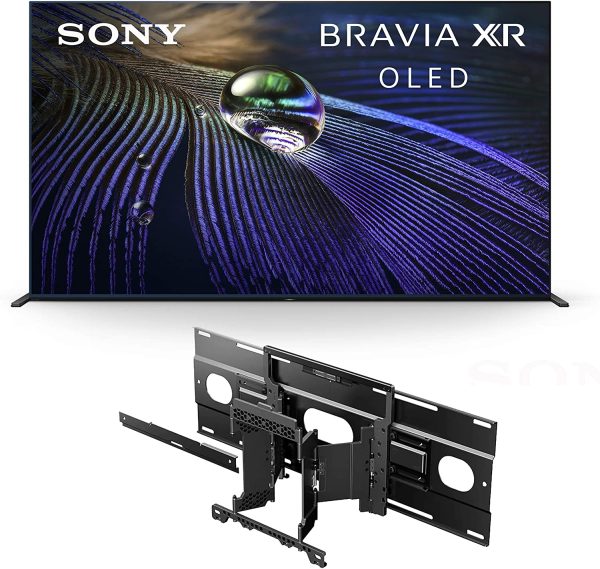 Sony A90J 55 Inch TV: BRAVIA XR OLED 4K Ultra HD Smart Google TV SU-WL855 Ultra Slim Wall-Mount Bracket for Select BRAVIA OLED and LED TVs 1