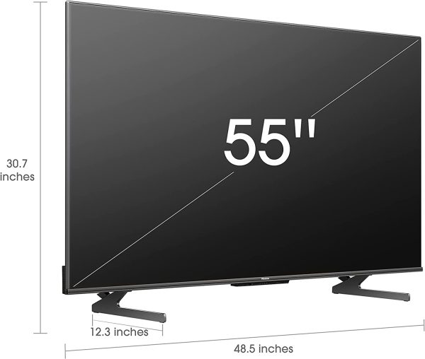 Hisense U8H QLED Series Quantum 4K ULED Mini-LED 55-Inch Class Google Smart TV with Alexa Compatibility, Quantum Dot, 1500-nit HDR10+, and Dolby Vision (55U8H, 2022 Model) 2