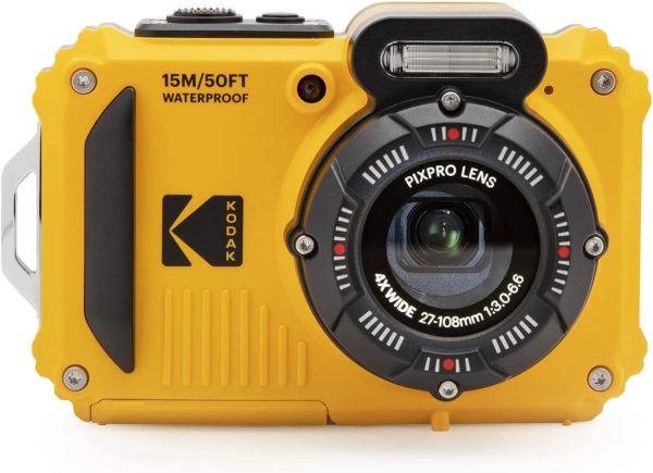 Kodak PIXPRO WPZ2 Rugged Waterproof 16MP Digital Camera with 4X Optical Zoom with Koah Nostrand Gadget Bag with Accessory Kit, 32GB UHS-I microSDHC, and Floating Strap Bundle (4 Items) 2