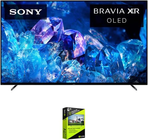 Sony XR55A80K Bravia XR A80K 55" 4K HDR OLED Smart TV (2022 Model) Bundle with Premium 4 YR CPS Enhanced Protection Pack 1