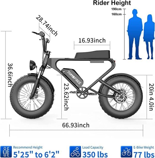 YYG Electric Bike for Adults 1200W, 20 Inch Fat Tires Ebike for Adult, 32Mph & 40Miles Electric Bicycle Mountain E-Bike 48V 18/20AH for Commute 7