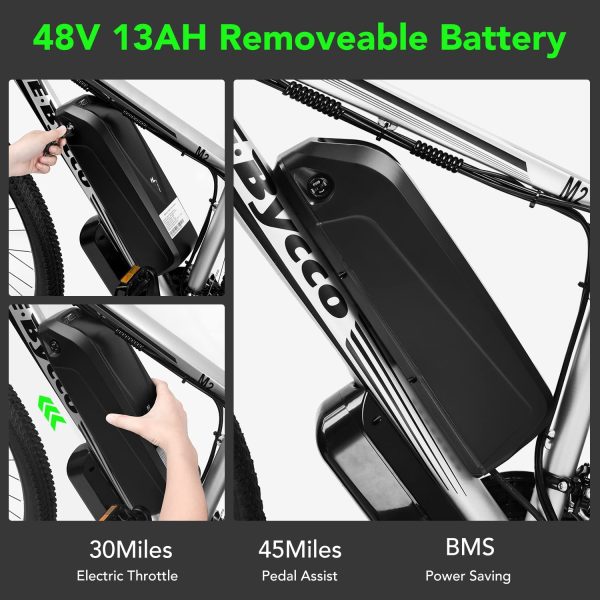 E·Bycco 29" Electric Bike for Adults 750W 500W Ebike 31MPH Adult Electric Bicycles Electric Mountain Bike, 48V 10Ah 13Ah Removable Lithium Battery, Professional 21 Speed Gears Bicycle Bikes 3