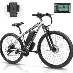 Electric Bike with BaFang Motor 750W Peak, Full Suspension Ebike, Electric Bike for Adults, Electric Mountain Bicycle with 13Ah Battery,27.5'' E-MTB, Professional 9-Speed Gears 7