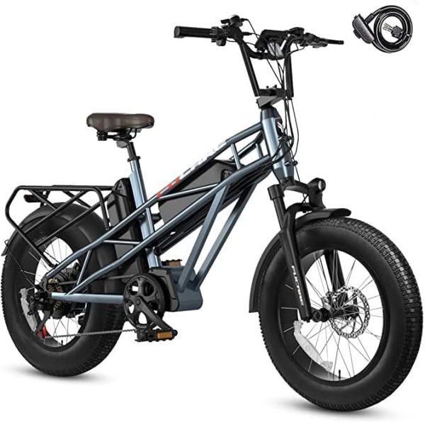 Fucare Electric Bike,Gemini/Gemini X Dual Battery 20.8AH(30AH) 750W 48V,Electric Bike for Adults,31MPH Max Speed,70-80(100-120) Miles,5.3" Display,Shimano 7 Speed,20''×4.0'' All Terrain Electric Bike 1