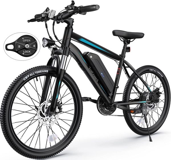 TotGuard Electric Bike, Electric Bike for Adults, 26" Ebike 350W Adult Electric Bicycles, 19.8MPH Electric Mountain Bike, 36V 10.4Ah Battery, Suspension Fork, Shimano 21 Speed Gears 1