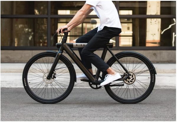 Bird - Bicicleta eléctrica A-Frame, motor de 500 W, rango máximo de 50 mi, velocidad máxima de 20 mph, pantalla de tablero integrada, batería extraíble y compatible con aplicaciones 6