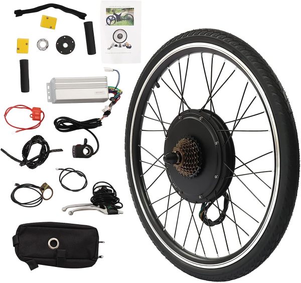 Harbin-Star Electric Bike Conversion Kit, 48V 1000W 26" Rear Wheel Powerful Motor E-Bike Conversion Kit, Electric Bicycle Motor Kit Dual Mode Controller Thumb Throttle PAS 1