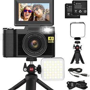 4K Digital Camera 48 MP Camera with 32GB SD Card, 16x Digital Zoom and Autofocus Compact Camera (2 Batteries) 9