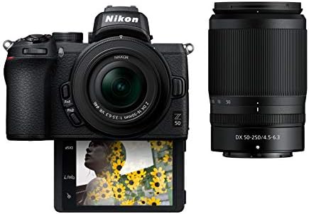 Nikon Z 50 with Two Lenses | Compact mirrorless stills/video camera with wide-angle and telephoto zoom lenses | Nikon USA Model 1