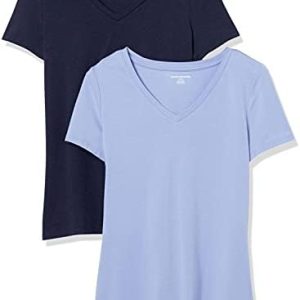 Amazon Essentials Women's Tech Stretch Short-Sleeve Crewneck T-Shirt (Available in Plus Size), Multipacks 10