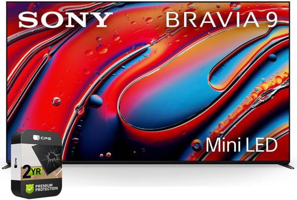 Sony K75XR90 BRAVIA 9 75 inch 4K HDR Smart QLED Mini-LED TV 2024 (Renewed) Bundle with 2 YR CPS Enhanced Protection Pack 1