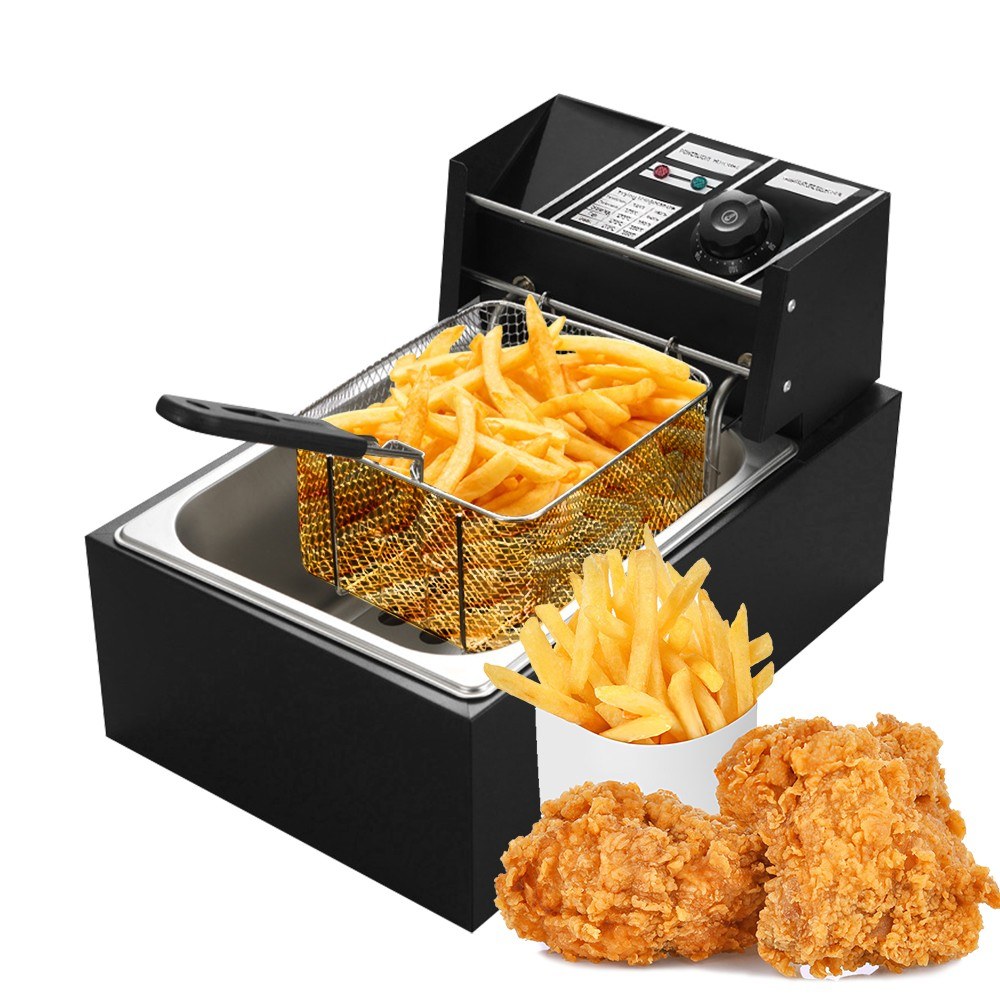 41% OFF 6L Electric Deep Fryer with Removable Oil Filtration Basket 2.5KW Stainless Steel 122-392?H Automatic Thermostatic Fish Fryer Deep Fryer Pot Dishwasher Safe for Commercial Home Use,77.18?