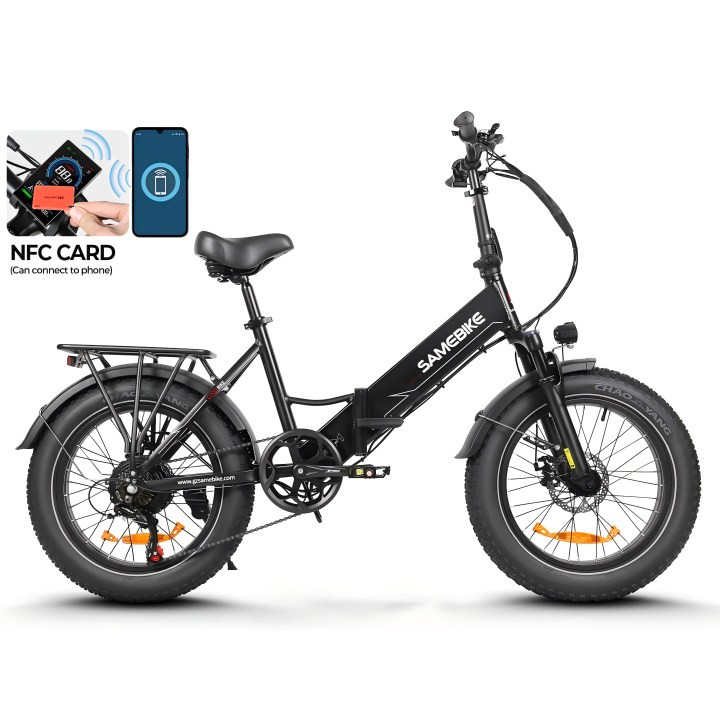 69% OFF SAMEBIKE LOTDM200-II E-bike 20*4.0inch Fat Tire Folding Electric Bike 750W Motor 48V 13Ah Battery 80km Range Dual Suspension System Mechanical Disc Brakes NFC Smart Display,889?