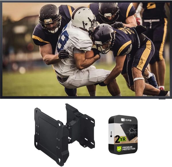 Samsung QN55LST7TA 55" The Terrace QLED 4K UHD HDR Smart TV Bundle with The Terrace TV Wall Mount and Premium 2 YR CPS Enhanced Protection Pack 1